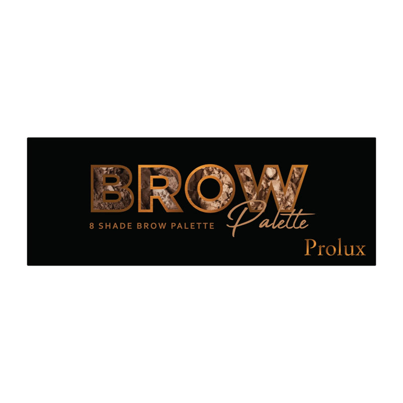 Prolux Cosmetics Eyebrow Makeup Kits | 8 Shade Brow Palette with Brush brow gel/palette