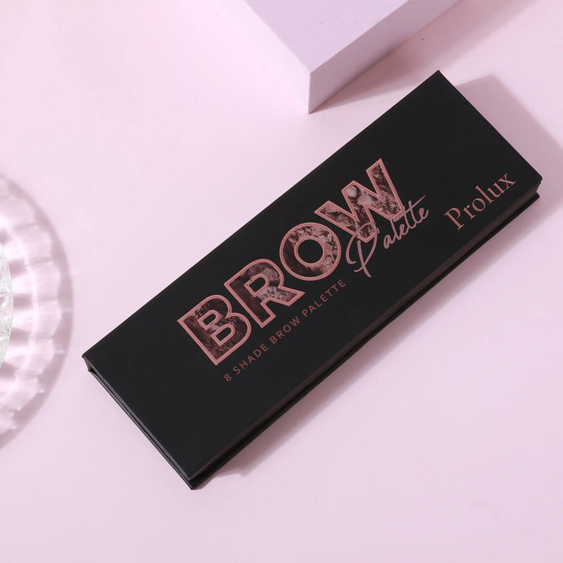 Prolux Cosmetics Eyebrow Makeup Kits | 8 Shade Brow Palette with Brush brow gel/palette