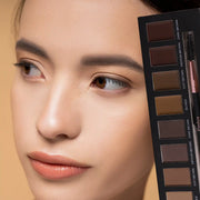 Prolux Cosmetics Eyebrow Makeup Kits | 8 Shade Brow Palette with Brush brow gel/palette