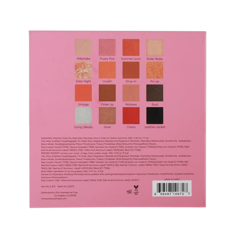 Prolux Cosmetics Fabulous 50's Eyeshadow Palette
