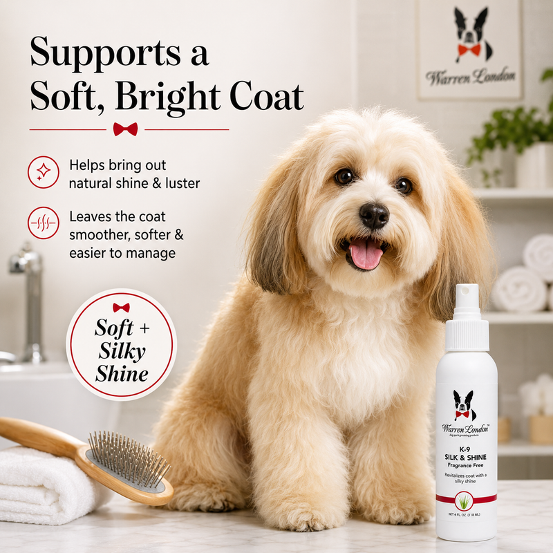 Warren London K9 Silk & Shine - Revitalize and Shines the Coat Spa Product Light Gray