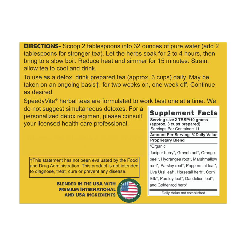 SpeedyVite® Kidney LifeBoost® Tea | USDA Organic Kidney & Bladder Support* | SpeedyVite® - FREE SHIPPING Tea