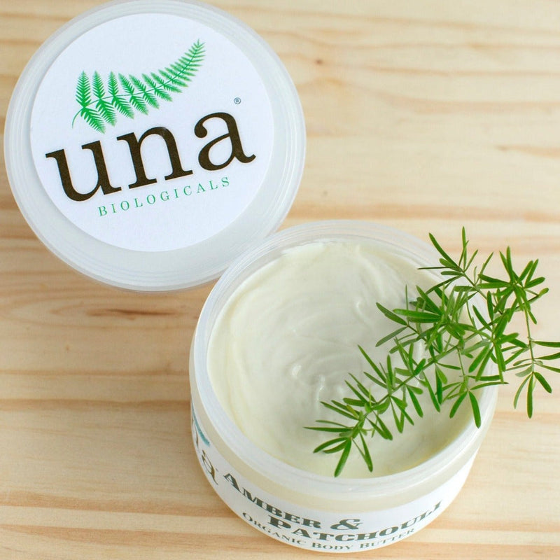 Una Biologicals® Amber Patchouli Body Butter | Natural Body Lotion | Una Biologicals Body Butter