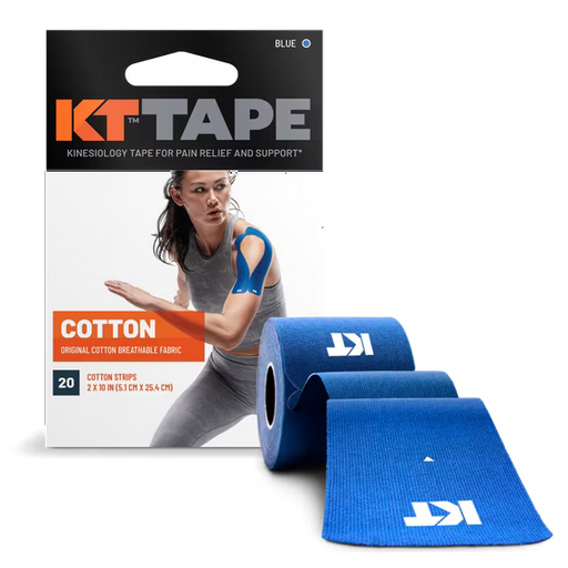 KT Tape KT Tape Original Cotton Kinesiology Tape, Precut Strips, Blue, 20 Count Supports & Braces Black