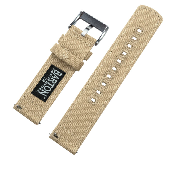 Khaki Crafted Canvas Watch Band by Barton Watch Bands