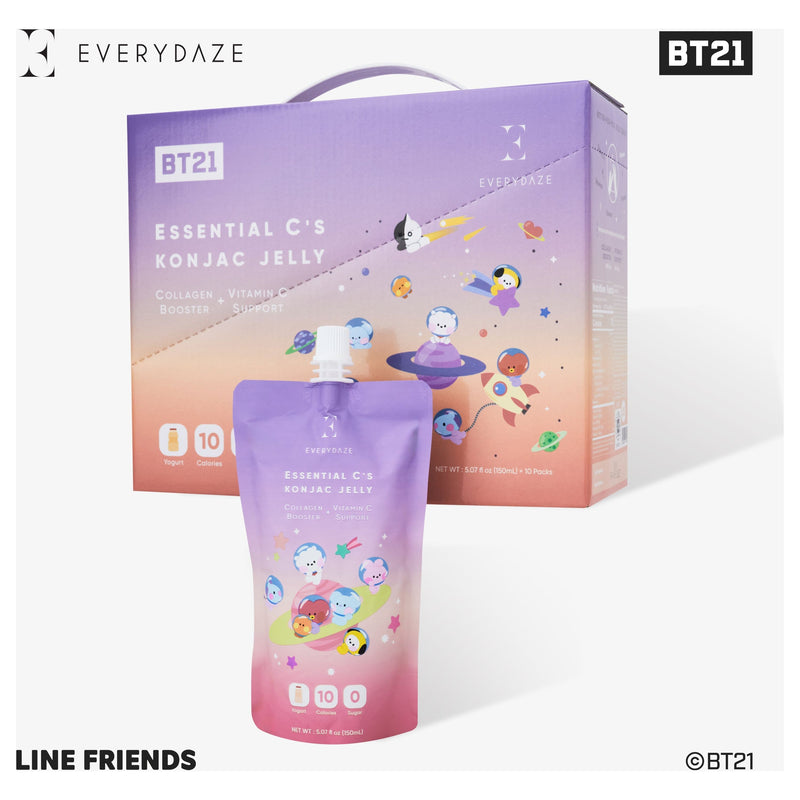 Masksheets EVERYDAZE with BT21: Essential C's Konjac Jelly - Yogurt Health