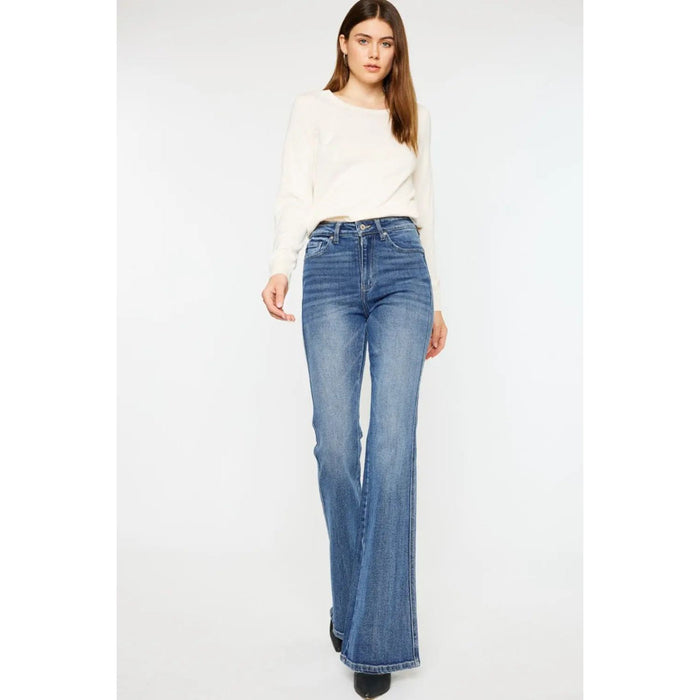 Kancan Cat's Whiskers High Waist Flare Jeans