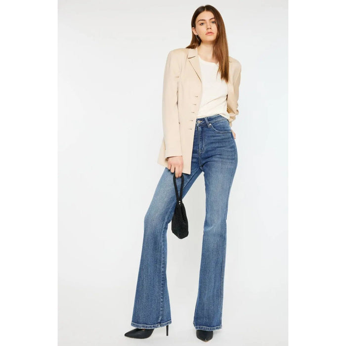 Kancan Cat's Whiskers High Waist Flare Jeans