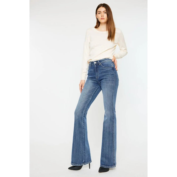 Kancan Cat's Whiskers High Waist Flare Jeans