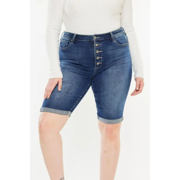 Cat's Whiskers Button Fly Denim Shorts