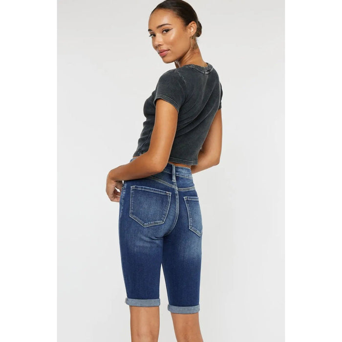 Cat's Whiskers Button Fly Denim Shorts