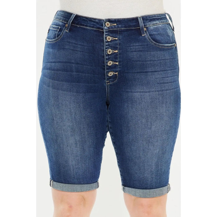 Cat's Whiskers Button Fly Denim Shorts