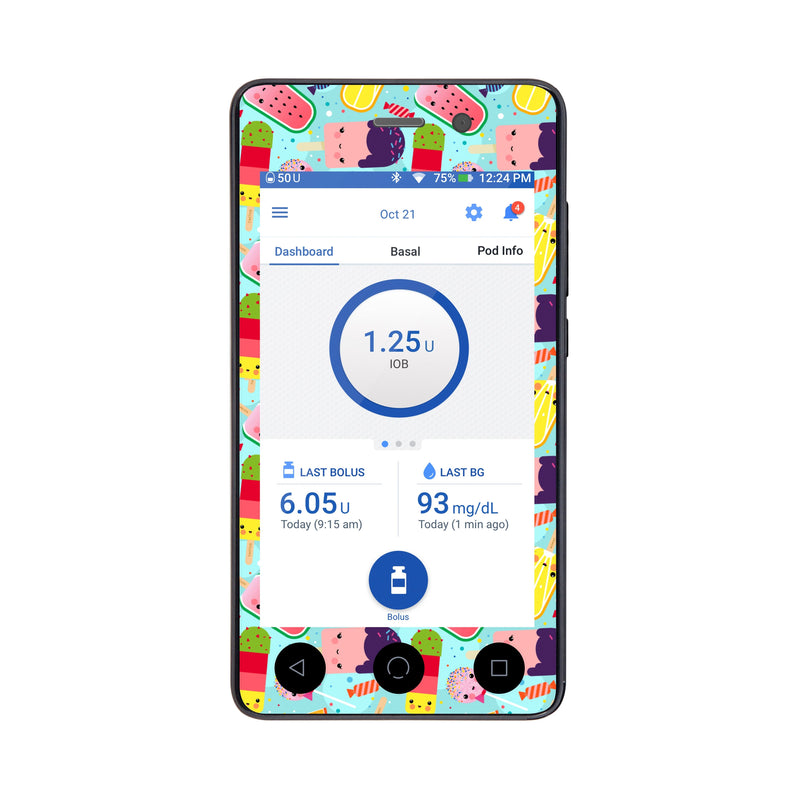 Peelz Kawaii Sweets Sticker for Omnipod DASH® PDM – Pump Peelz Peelz/Stickers