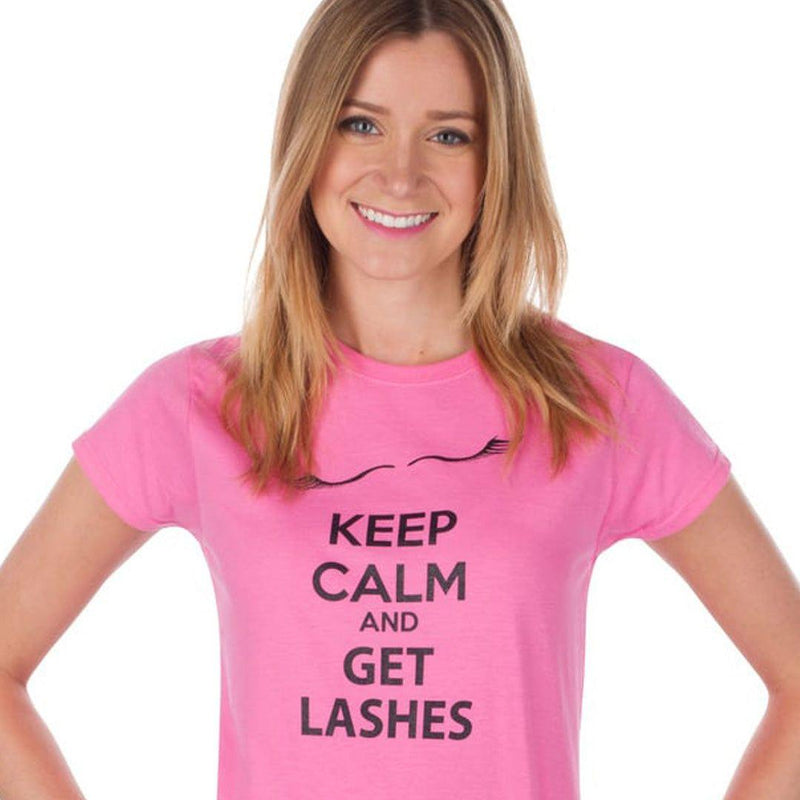 GladGirl GladGirl "Keep Calm and Get Lashes" T-Shirt Marketing