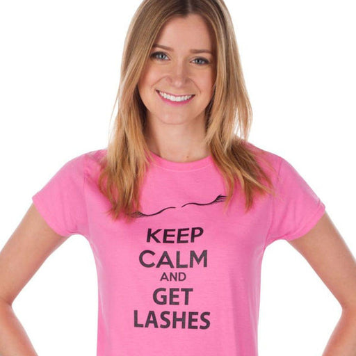 GladGirl GladGirl "Keep Calm and Get Lashes" T-Shirt Marketing