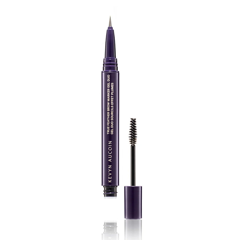 Nava Beauty Kevyn Aucoin True Feather Brow Marker Gel Duo Eye White Smoke Ash Blonde