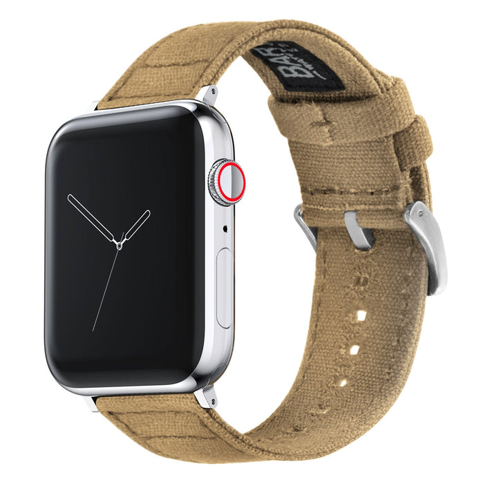 Apple Watch Khaki Canvas Watch Band by Barton Watch Bands