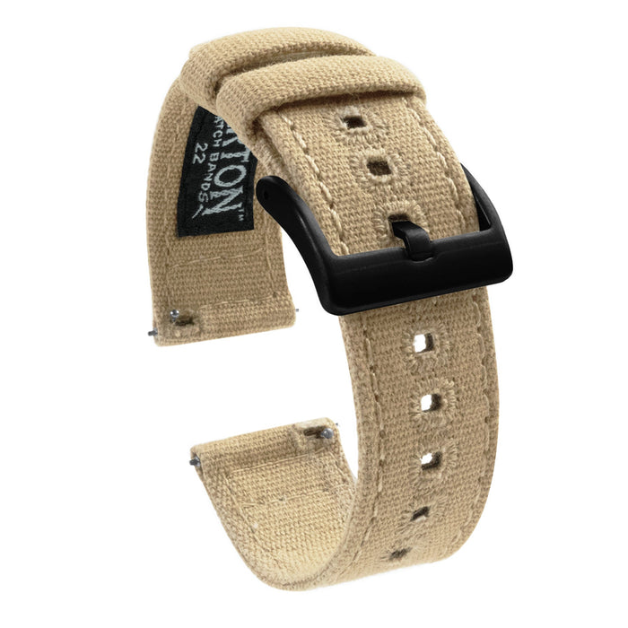 Khaki Crafted Canvas Watch Band by Barton Watch Bands