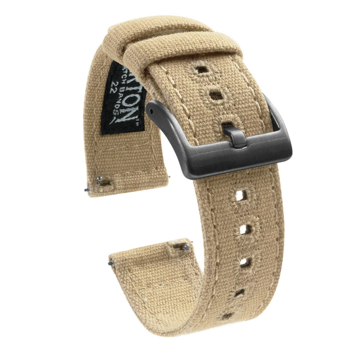 Khaki Crafted Canvas Watch Band by Barton Watch Bands