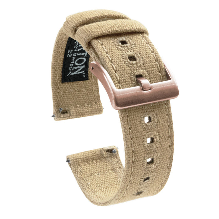 Khaki Crafted Canvas Watch Band by Barton Watch Bands