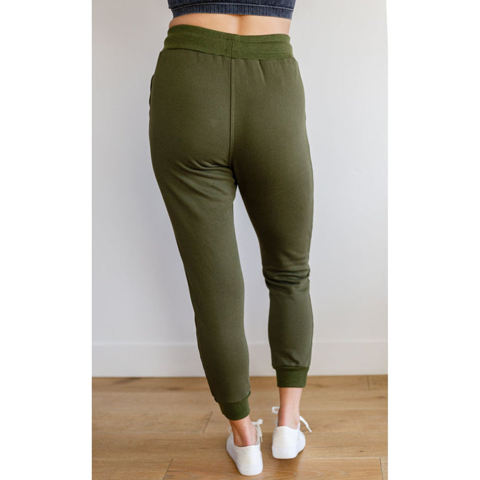 Kick Back Distressed Joggers in Olive