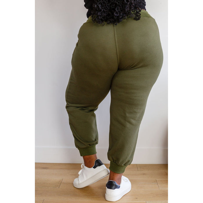 Kick Back Distressed Joggers in Olive