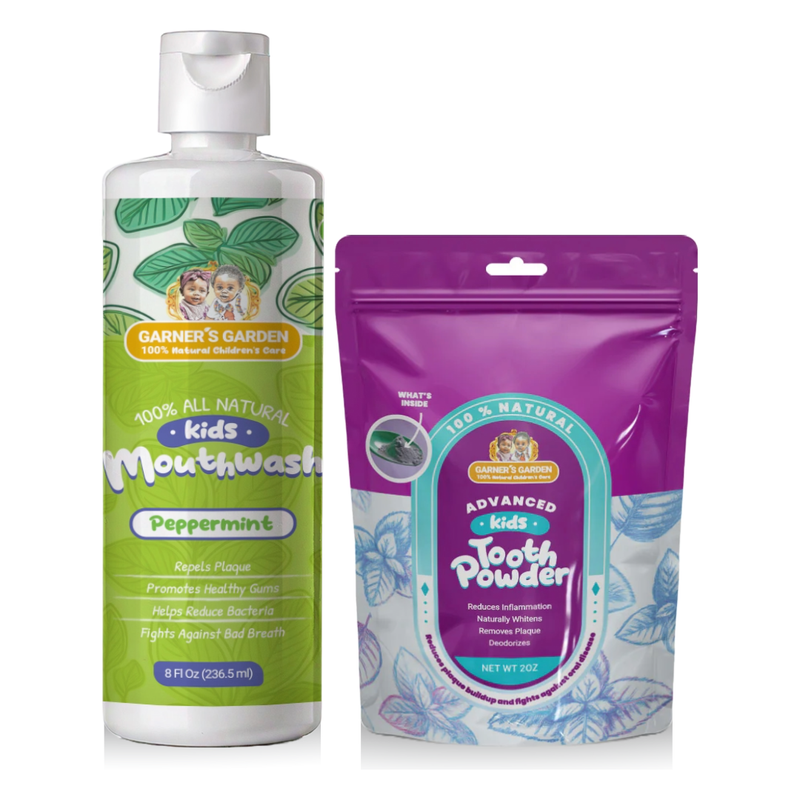 Garner's Garden Kid's Mouthwash and Tooth Powder Package Kids