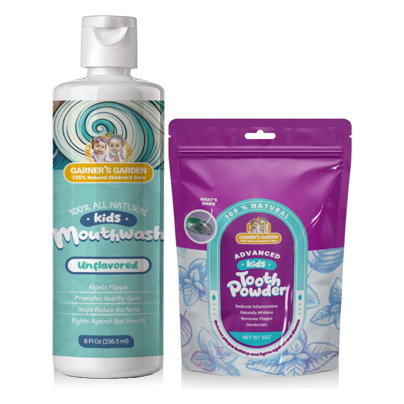 Garner's Garden Kid's Mouthwash and Tooth Powder Package Kids