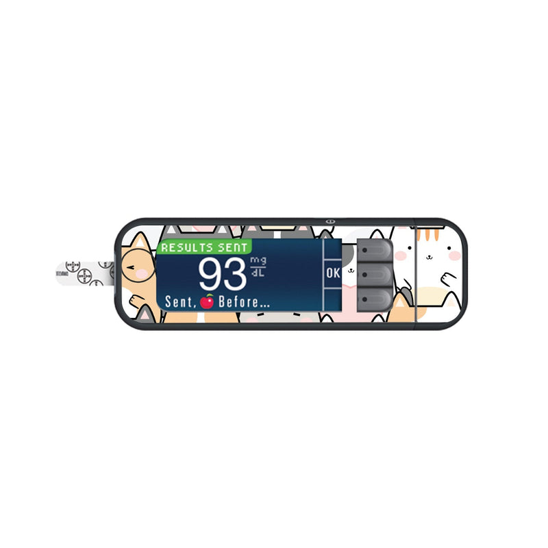 Peelz Kitty Cartoon for Bayer Contour Next Glucometer Peelz/Stickers