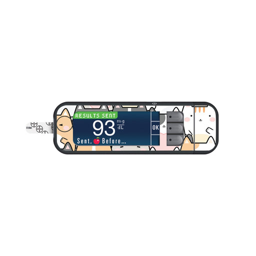Peelz Kitty Cartoon for Bayer Contour Next Glucometer Peelz/Stickers