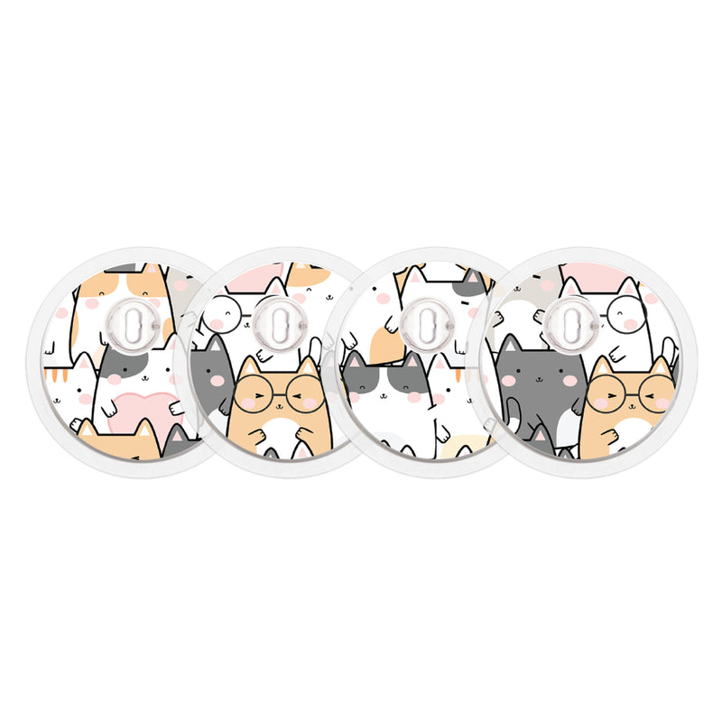 Peelz Kitty Cartoon for the FreeStyle Libre 3 Plus & Lingo  Sensor Peelz/Stickers