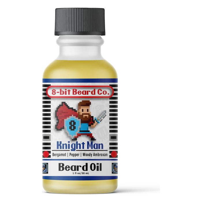 8Bit Beard Co. Knight Man | Beard Oil - Bergamot, Pepper, Woodsy