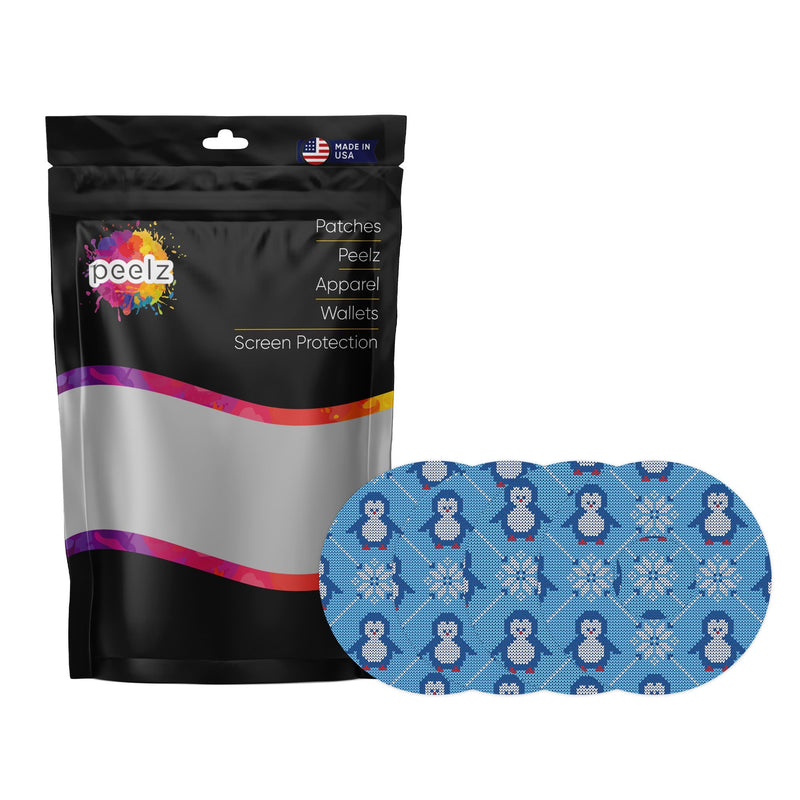 Peelz Knitted Penguins Patch Tape Designed for the FreeStyle Libre 3 Plus & Lingo Patch Medical Tape