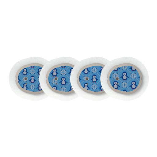 Peelz Knitted Penguins Sticker Designed for the DEXCOM G7 and Stelo Transmitter Peelz/Stickers