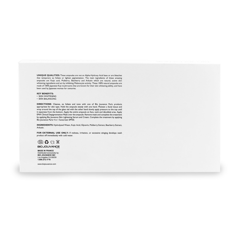 Bio Jouvance Paris Consumer Kojic Acid Ampoules Wholesale