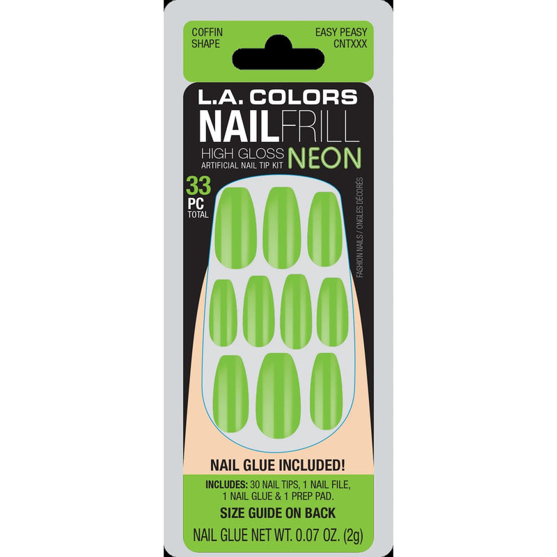 Mill's Beauty Supply LA Colors High Gloss Neon Nail Nail Products