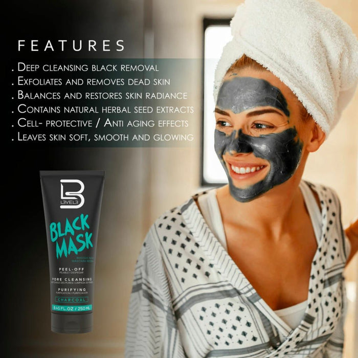 Level 3 Barber Black Facial Mask