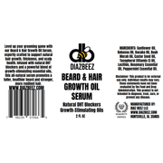 Diaz Beez Beard & Hair Growth Oil Serum – Natural DHT Blockers + Growth-Stimulating Oils Beard Oil
