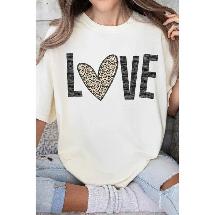 Leopard Love Valentine Graphic Tee