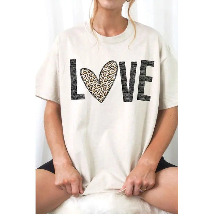 Leopard Love Valentine Graphic Tee