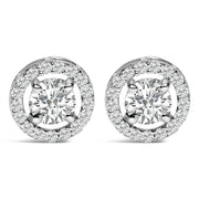 Bids.com Men's 14K White Gold 1 3/4 Cttw Lab Grown Diamond Halo Cufflink Accessories