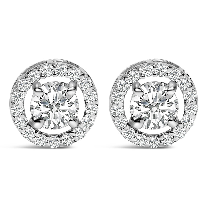 Bids.com Men's 14K White Gold 1 3/4 Cttw Lab Grown Diamond Halo Cufflink Accessories