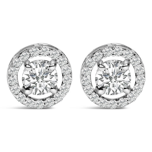 Bids.com Men's 14K White Gold 1 3/4 Cttw Lab Grown Diamond Halo Cufflink Accessories
