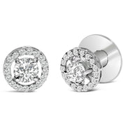 Bids.com Men's 14K White Gold 1 3/4 Cttw Lab Grown Diamond Halo Cufflink Accessories