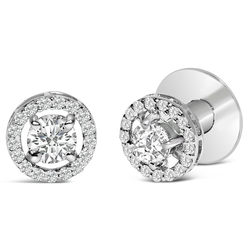 Bids.com Men's 14K White Gold 1 3/4 Cttw Lab Grown Diamond Halo Cufflink Accessories