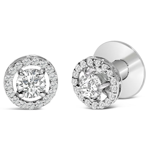 Bids.com Men's 14K White Gold 1 3/4 Cttw Lab Grown Diamond Halo Cufflink Accessories