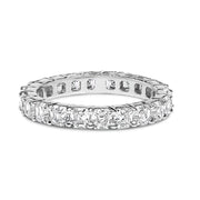 Bids.com 14K White Gold 2 1/3 Cttw Asscher Cut Lab Grown Diamond Eternity Band Ring (E-F Color, VS1-VS2 Clarity) - Ring Size 5.5 Rings