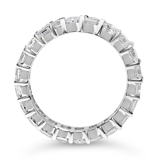 Bids.com 14K White Gold 2 1/3 Cttw Asscher Cut Lab Grown Diamond Eternity Band Ring (E-F Color, VS1-VS2 Clarity) - Ring Size 5.5 Rings