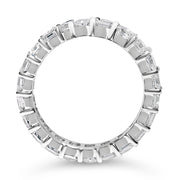 Bids.com 14K White Gold 2 1/3 Cttw Asscher Cut Lab Grown Diamond Eternity Band Ring (E-F Color, VS1-VS2 Clarity) - Ring Size 5.5 Rings