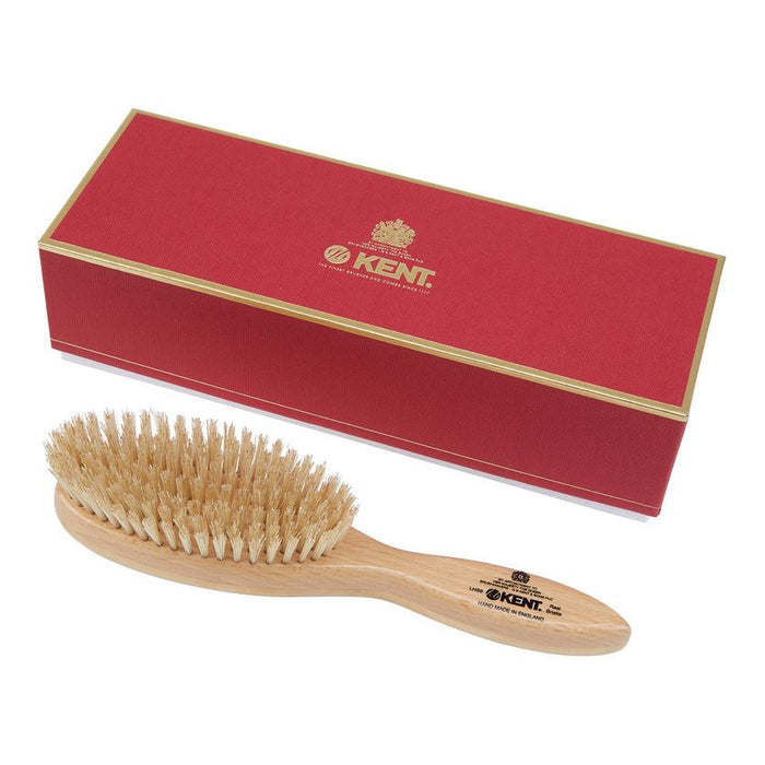 Kent BA21 Baby Satinwood Hair Brush Pure White Bristle - 5 Oz